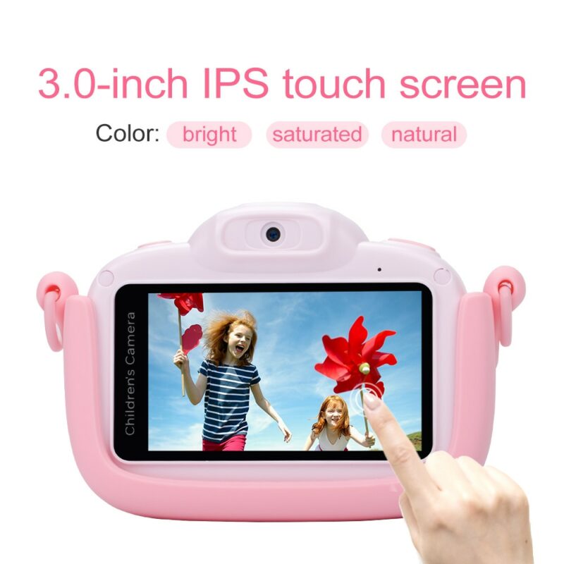 Minibear Kids Camera 3 inch Touch Screen Children Digital Camera Gift For Kids Boys Girls 4K 2