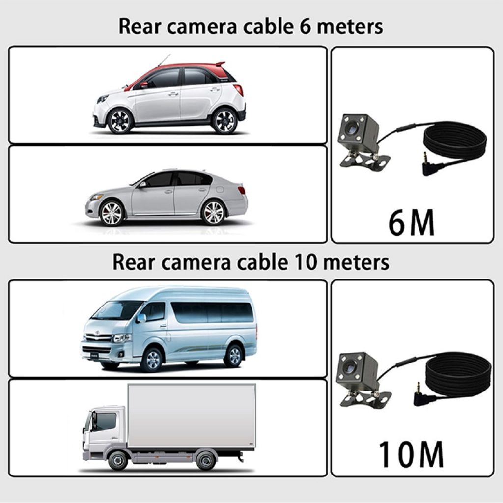OMGO Car Dvr Dash Cam Dual Lens Rear View Mirror Auto Dashcam Recorder Registrator In Car 3