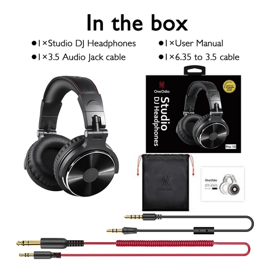 Oneodio Over Ear Headphones Hifi Studio DJ Headphone Wired Monitor Music Gaming Headset Earphone For Phone 4