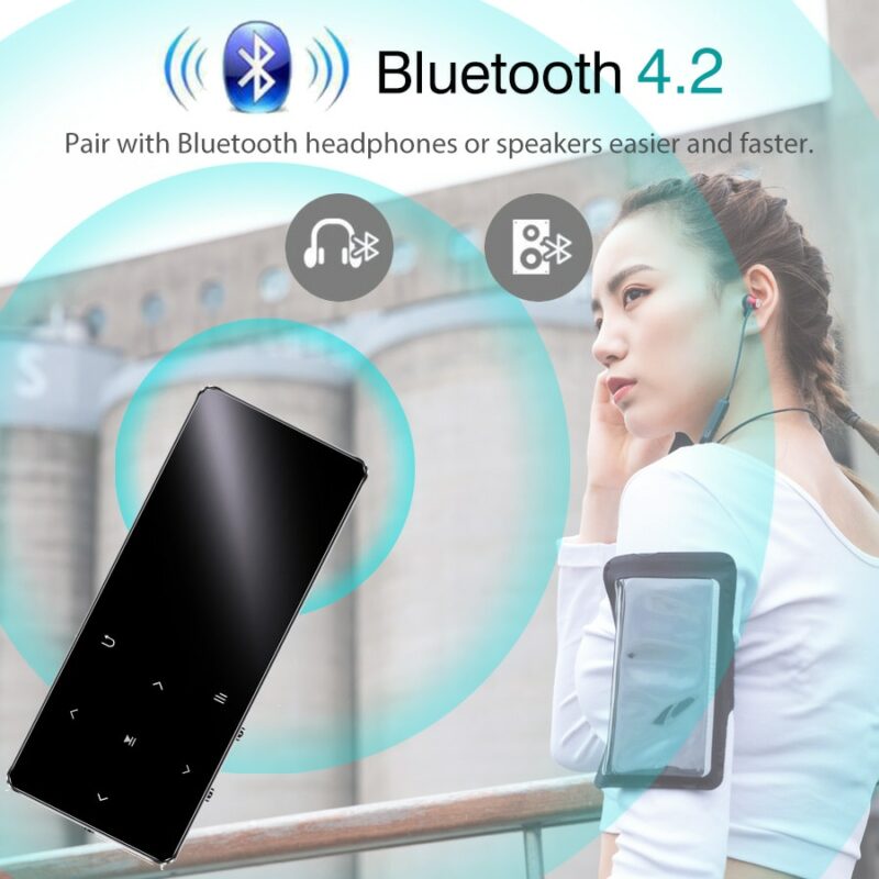 REDANT MP3 Player with Bluetooth Speaker Touch key Built in 8GB 16GB HiFi Metal Mini Portable 1