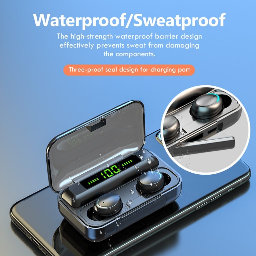 TWS Bluetooth 5 0 Earphones 2200mAh Charging Box Wireless Headphone 9D Stereo Sports Waterproof Earbuds Headsets 2