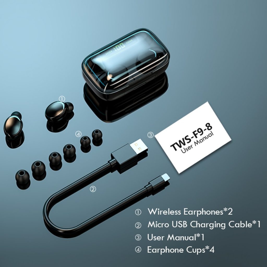 TWS Bluetooth 5 0 Earphones 2200mAh Charging Box Wireless Headphone 9D Stereo Sports Waterproof Earbuds Headsets 4
