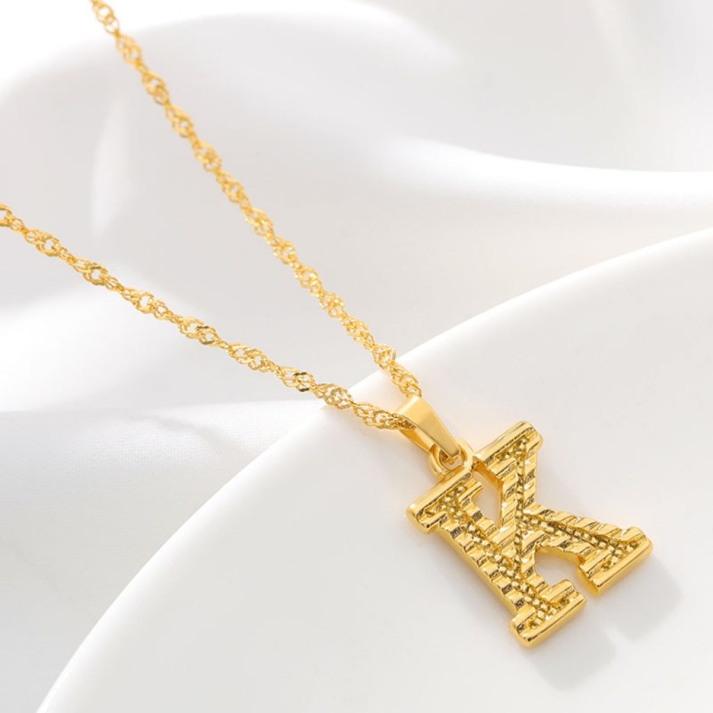 Tiny Gold Initial Letter Necklace For Women Stainless Steel A Z Alphabet Pendant Necklace Jewelry Christmas 1