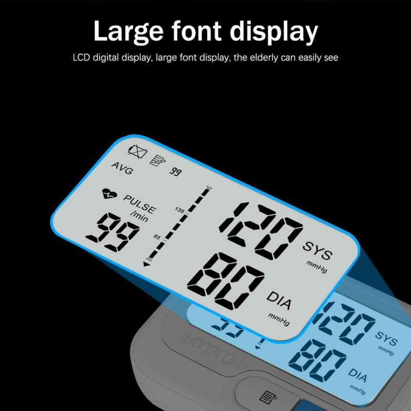 Yongrow Tonometer Automatic Wrist Digital Blood Pressure Monitor Digital lcd Sphgmomanometer Heart Rate Pulse Meter BP 2