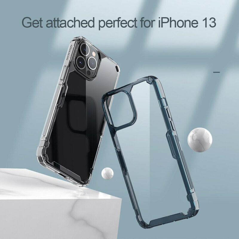 For iPhone 13 Case NILLKIN Nature TPU Pro Transparent Soft Silicone TPU PC Clear Back Cover