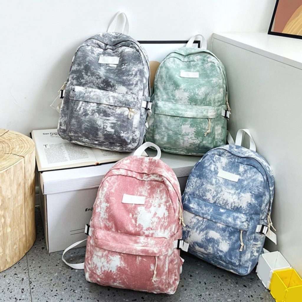 Female Nylon Backpack Casual Classical Women Backpack Fashion Women Shoulder Bag Solid Color School Bag For