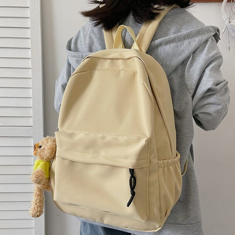 Trendy Women Laptop Purple College Bag Lady Kawaii Nylon Book Backpack Fashion Cute Girl Travel Bag 1