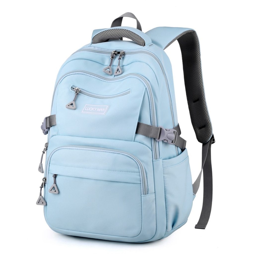 Women s Backpack Fashion Solid Color Backpack Teenage Girls School Shoulder Bag Waterproof Nylon Bagpack 5