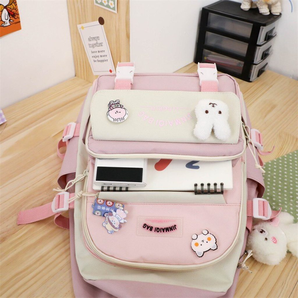 5 In 1 School Bag for Girls Multifunctional Student Book Bags Large Capacity Teen Girl Schoolbag 4
