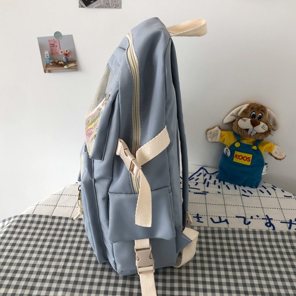JOYPESSIE Kawaii Nylon Women Backpack Fashion Waterproof Rucksack for Teen Girls School Bag Cute Student Bookbag 3