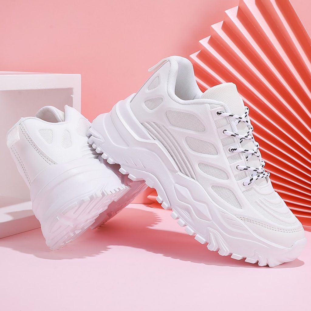 Moipheng Women White Chunky Sneakers Vulcanize Shoes Plus Size 35 45 Couple Platform Running Sneakers Ladies 2