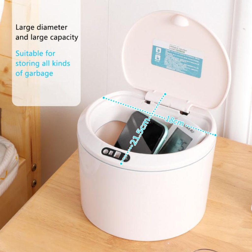 Smart Induction Trash Can Waterproof Waste Bins Household Bathroom Kitchen Trash Bag Holder Garbage Bin For 1