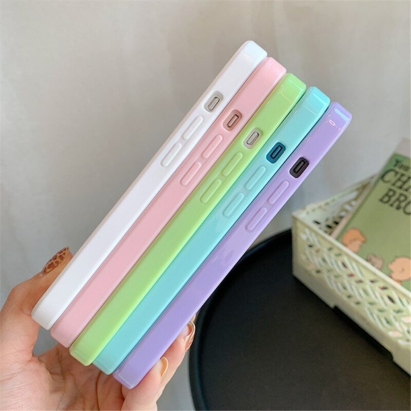 Candy Shockproof Silicone Bumper Phone Case For iPhone 14 11 12 13 Pro Max X XS 4