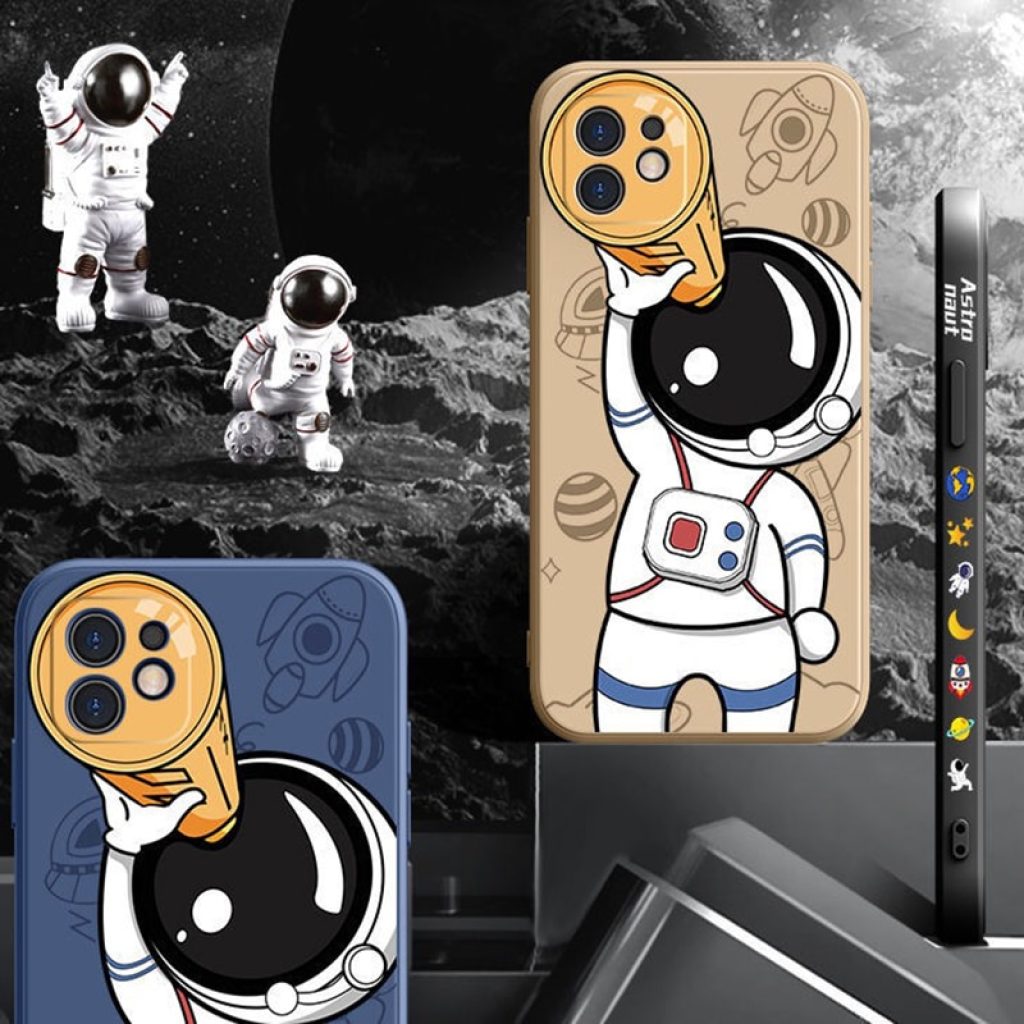 Cute Astronaut Hand Lanyard Phone Case For iPhone 14 Pro Max 11 12 Pro 13 Pro 3