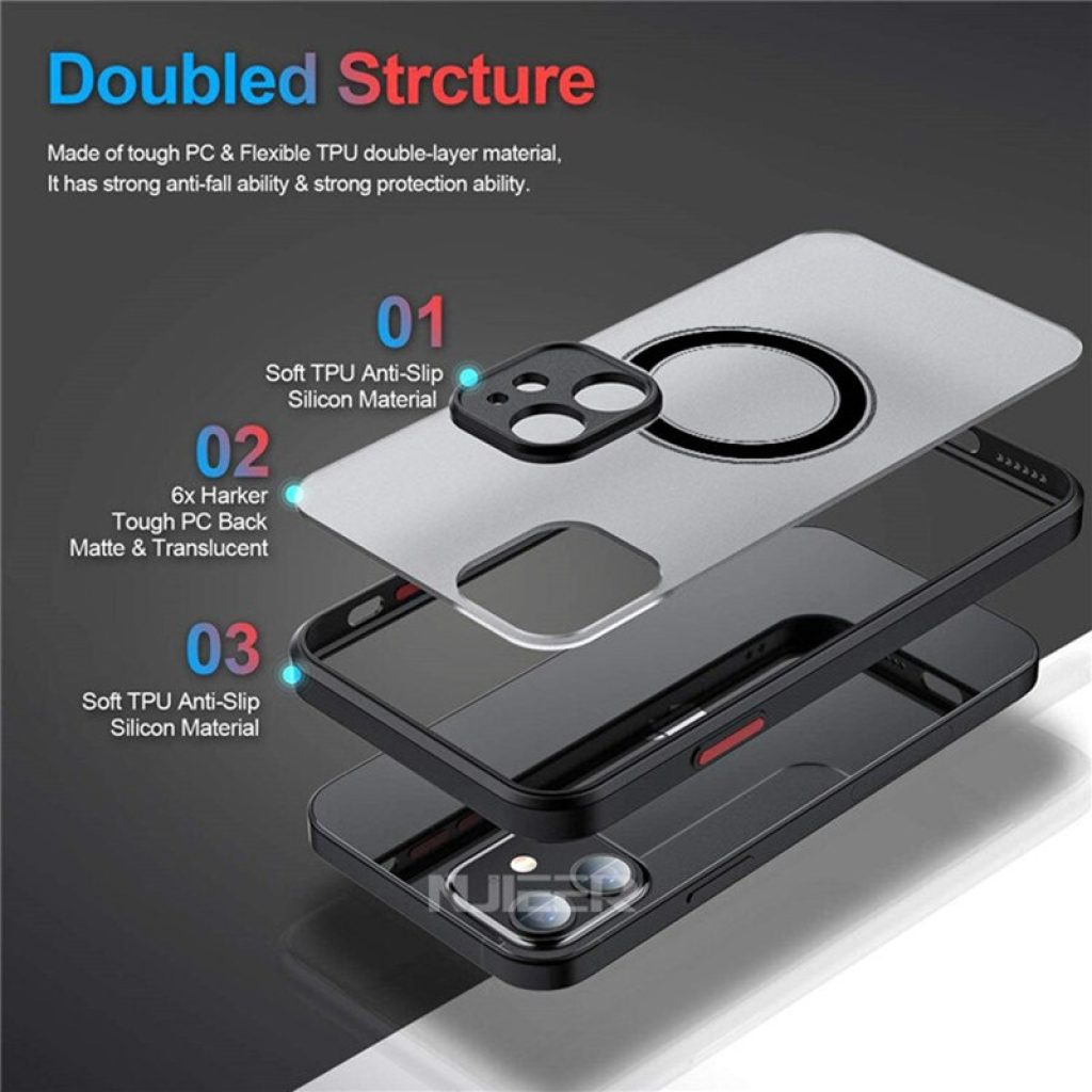 Luxury Magnetic For Magsafe Wireless Charge Phone Case For iPhone 13 14 12 11 Pro Max 3