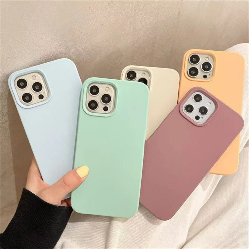 Luxury Original Silicone Case For Apple iPhone 11 12 13 14 Pro Max Official Case For 3