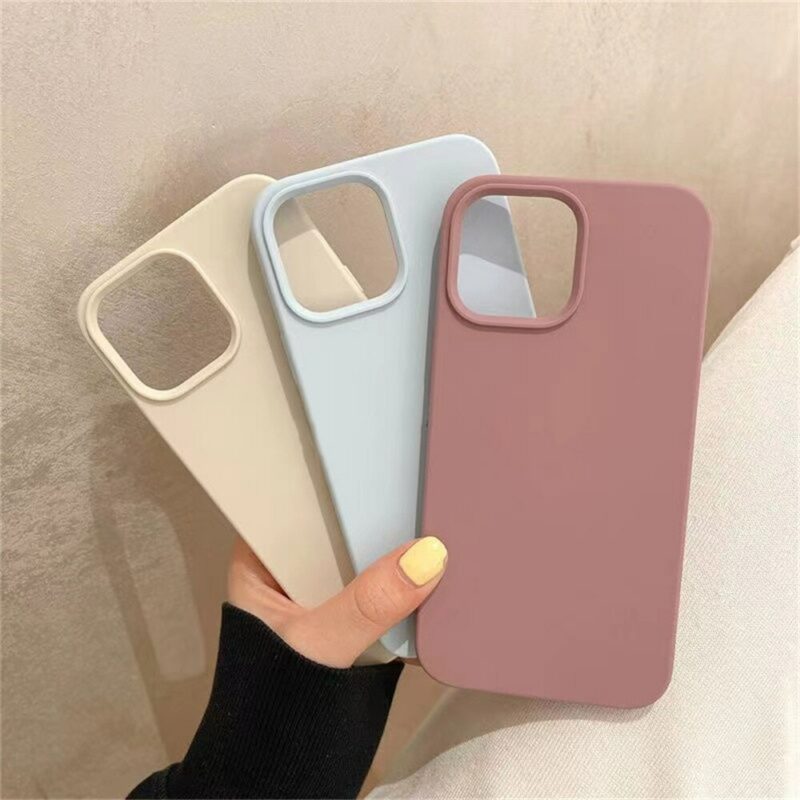 Luxury Original Silicone Case For Apple iPhone 11 12 13 14 Pro Max Official Case For 4