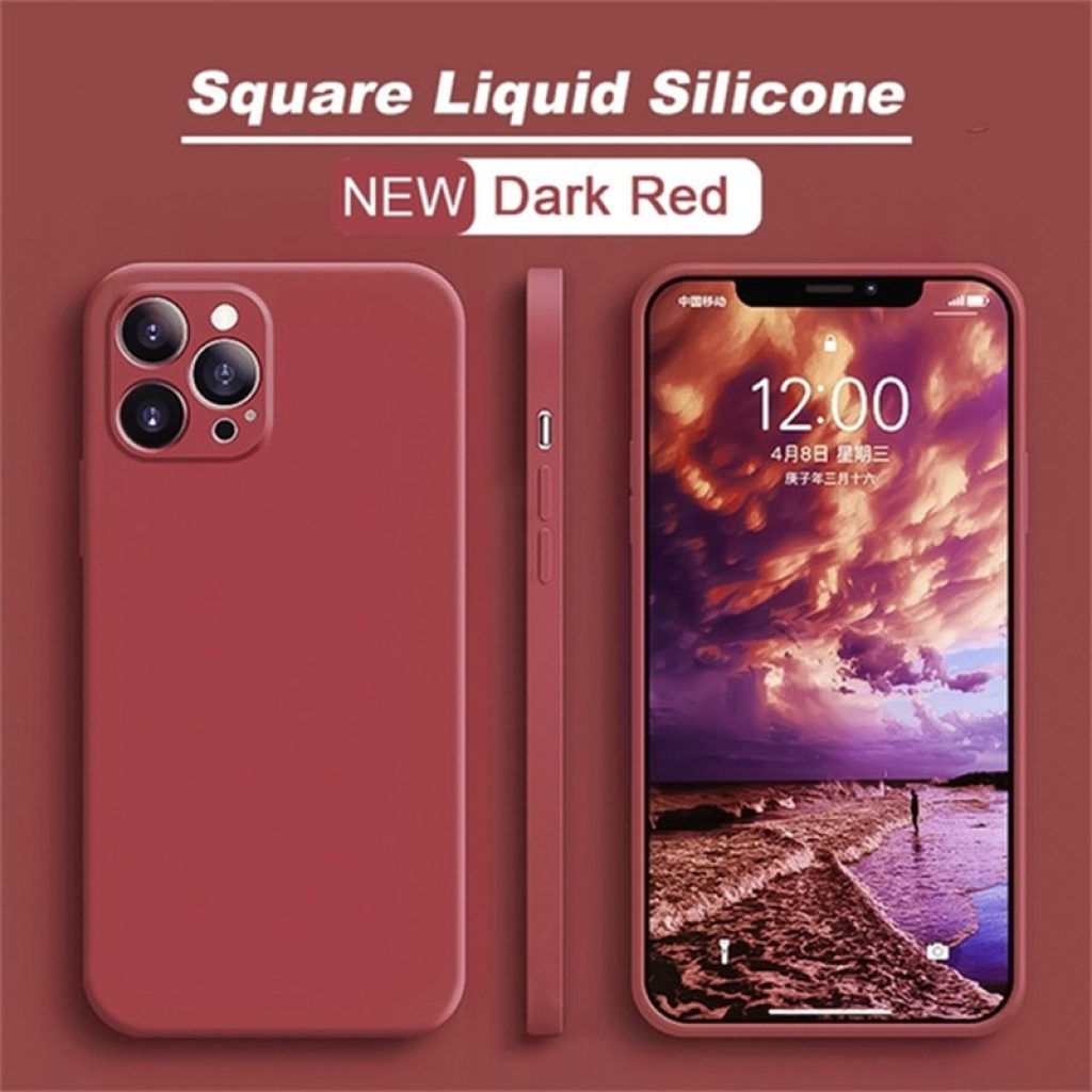 Original Square Liquid Silicone Phone Case For iPhone 14 13 11 12 Pro Max Mini X 5