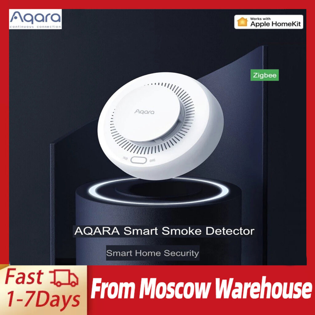 Aqara Smoke Sensor Alarm Detector Zigbee Highly Sensitive Smoke Concentration Detection Work with Apple Homekit Mi 4