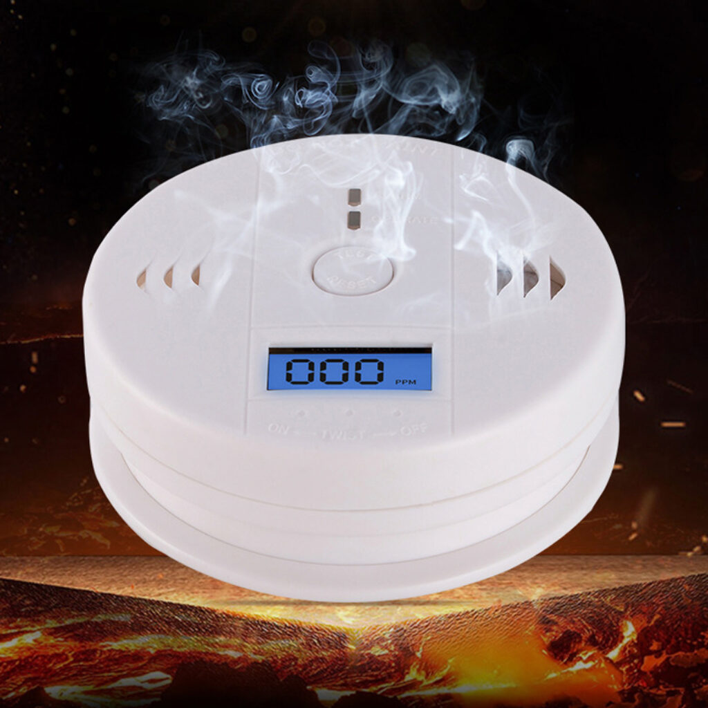 Carbon Monoxide Alarm Household Toxic Gas Leakage Detector Smoke Detector LCD Display Alarm 1