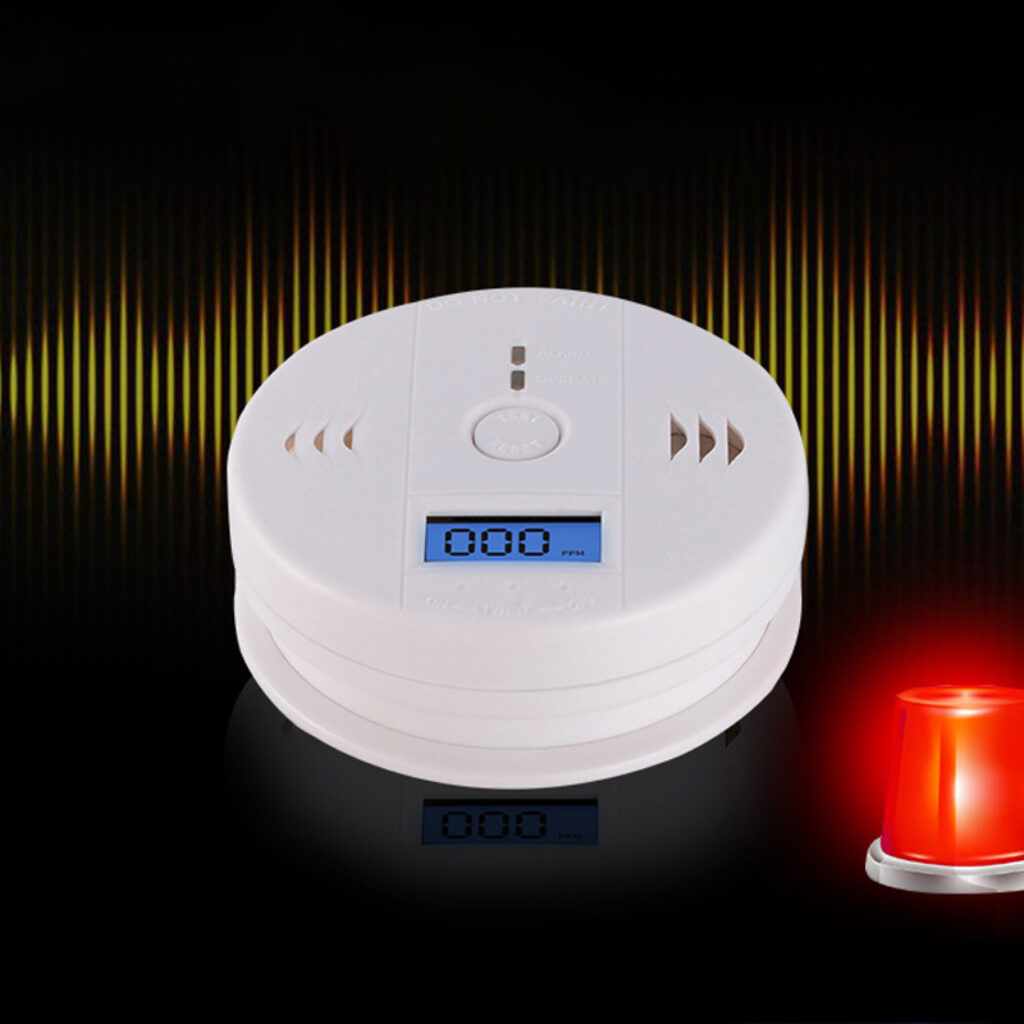Carbon Monoxide Alarm Household Toxic Gas Leakage Detector Smoke Detector LCD Display Alarm 2