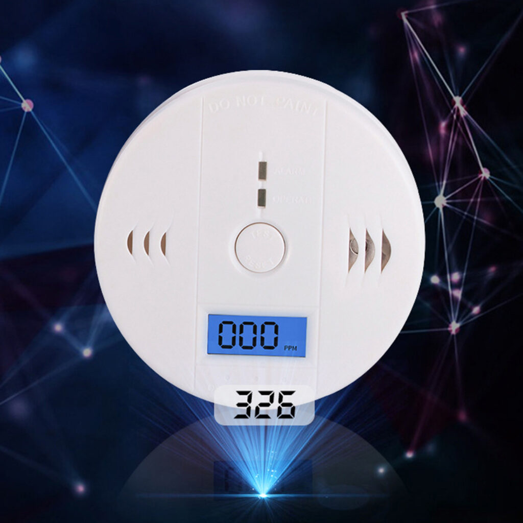 Carbon Monoxide Alarm Household Toxic Gas Leakage Detector Smoke Detector LCD Display Alarm 3