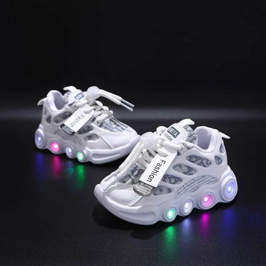 Kids Shoes Boys Sneakers Leather Waterproof Air Mesh Shoes White Children Sport Running Girls Sneaker Teen 2