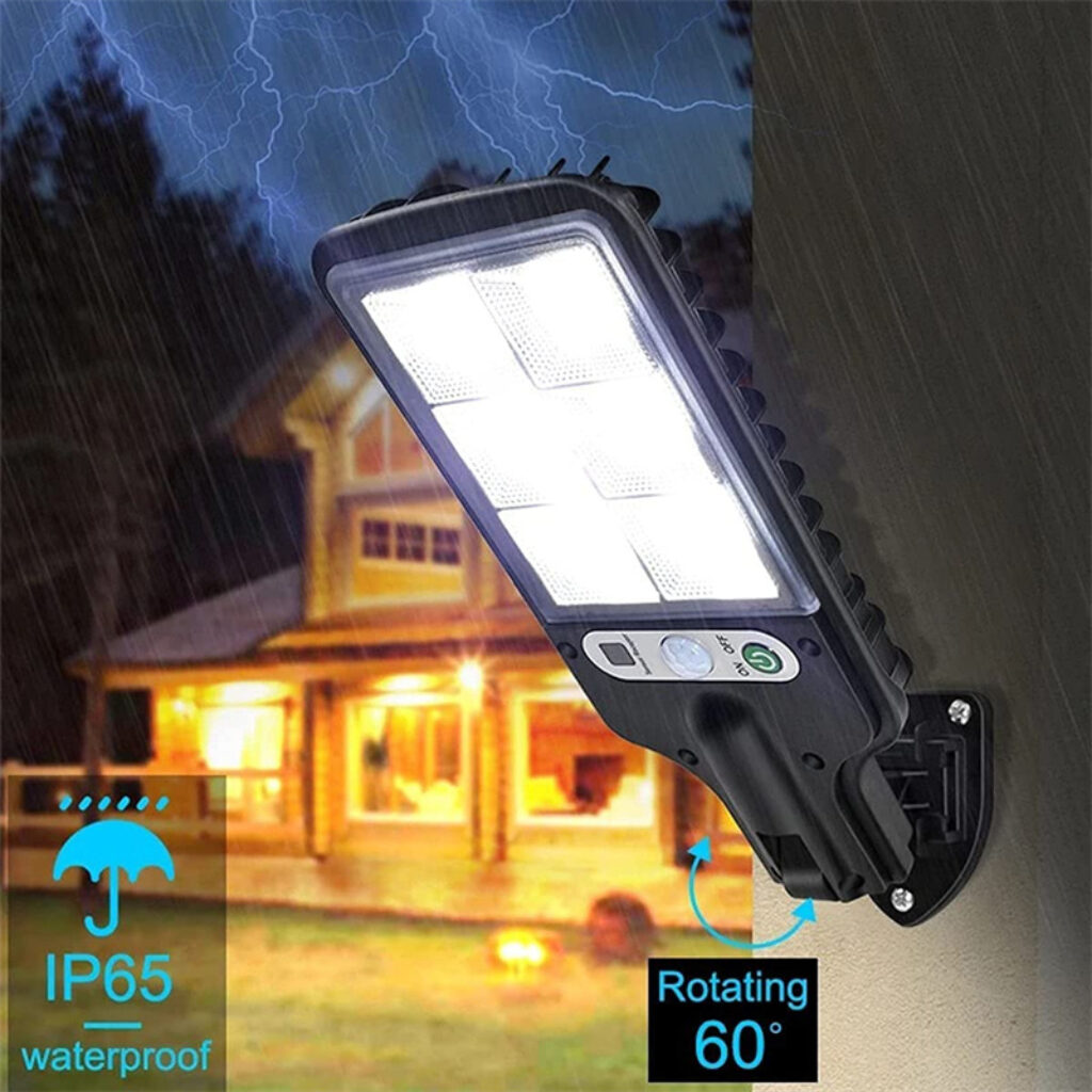 Solar Street Lights Outdoor Waterproof Motion Sensor Wall LED Lamp with 3 Lighting Mode Solar Powered 3