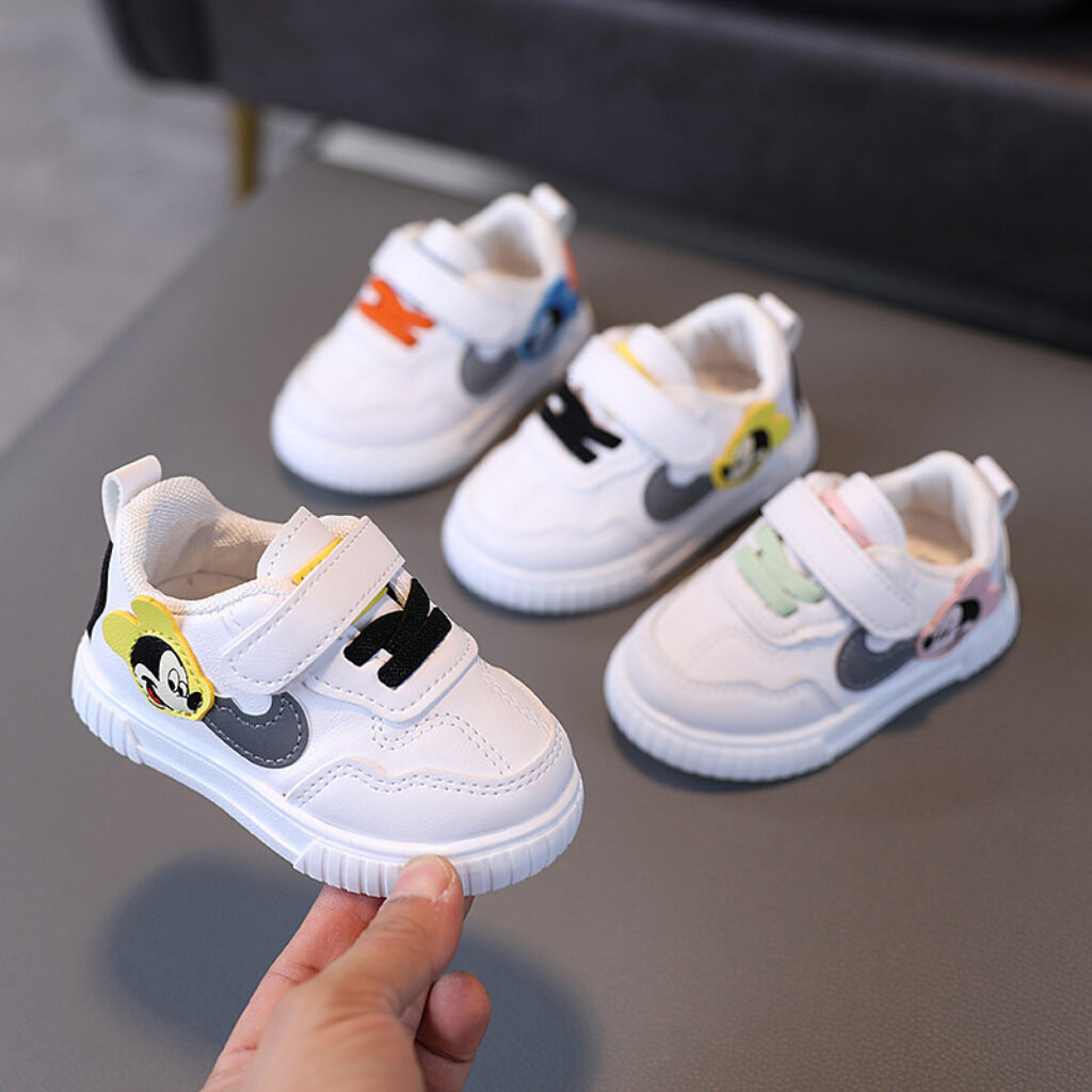 White Casual Shoes For Baby Boy Girl Brand Children Sneaker Mickey Mouse White Kids Sports Shoes 3