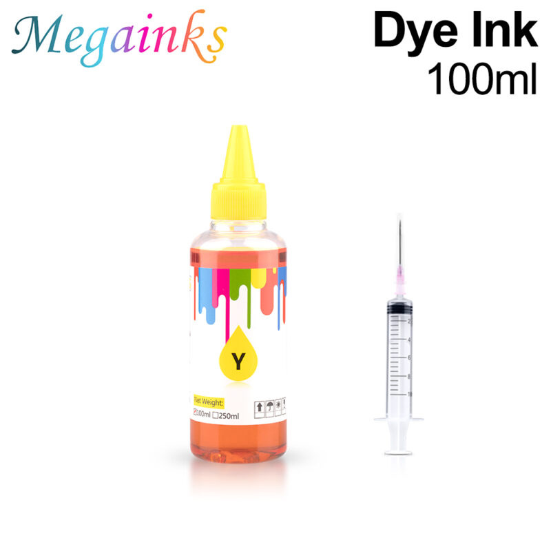 100ml Universal Dye Ink BK C M Y Kit Compatible For HP Canon Epson Brother Deskjet 3