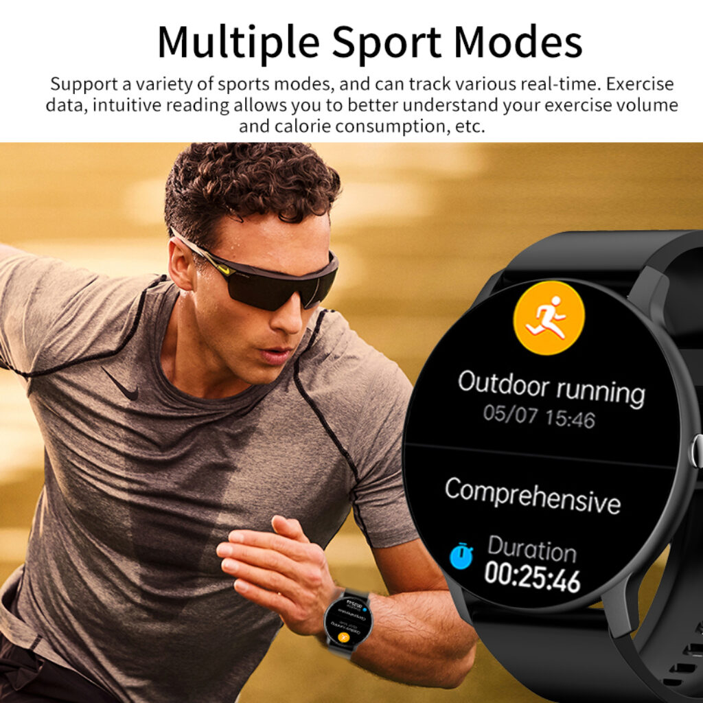 2022 Smart Watch Men Women Full Touch Screen Sport Fitness Watch Man IP67 Waterproof Bluetooth For 2