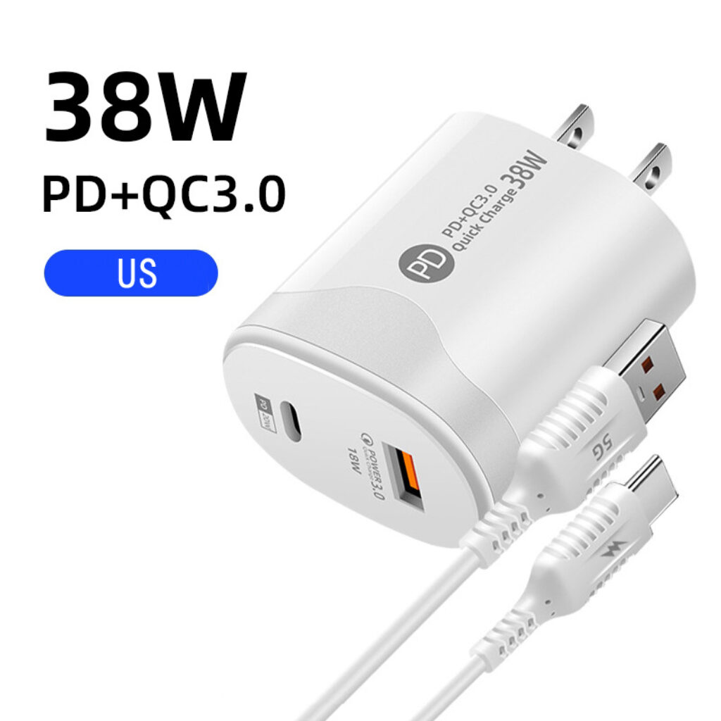 38W American Standard Type c Fast Charging Head Pd20w Qc3 0 Smart Phone Direct Charging Charger