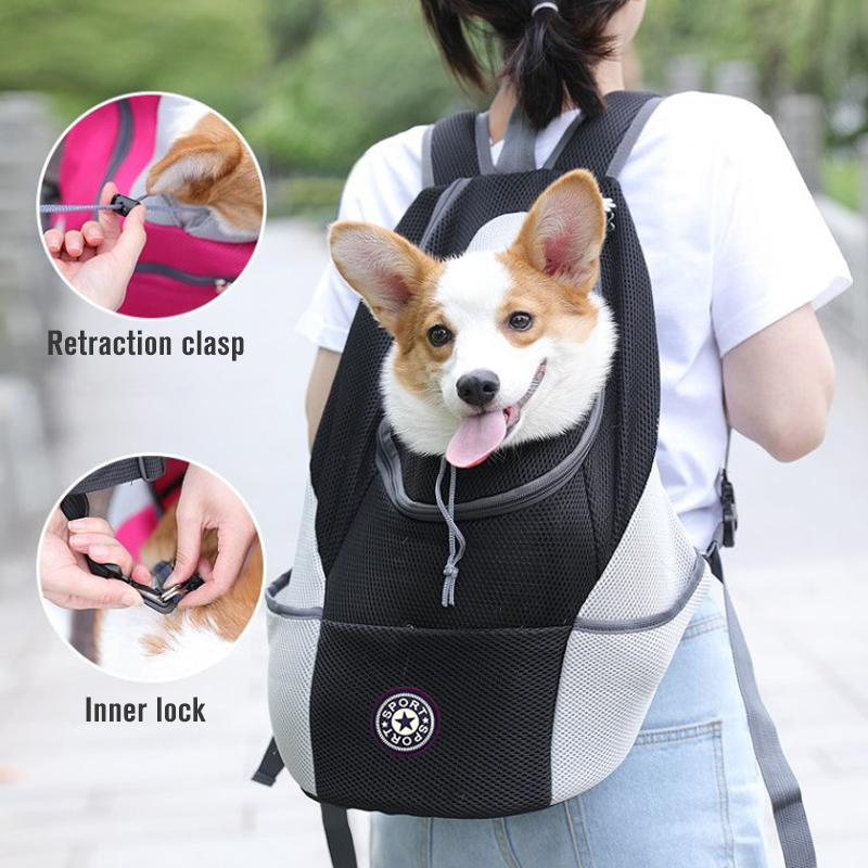 Pet Dog Carrier Bag Carrier For Dogs Backpack Out Double Shoulder Portable Travel Backpack Outdoor Dog