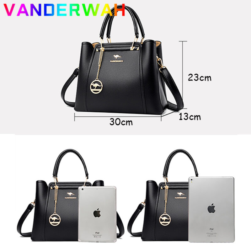Soft Leather Luxury Handbags Women Bags Designer 3 Layers Shoulder Crossbody Sac Ladies Large Capacity Shopping 2