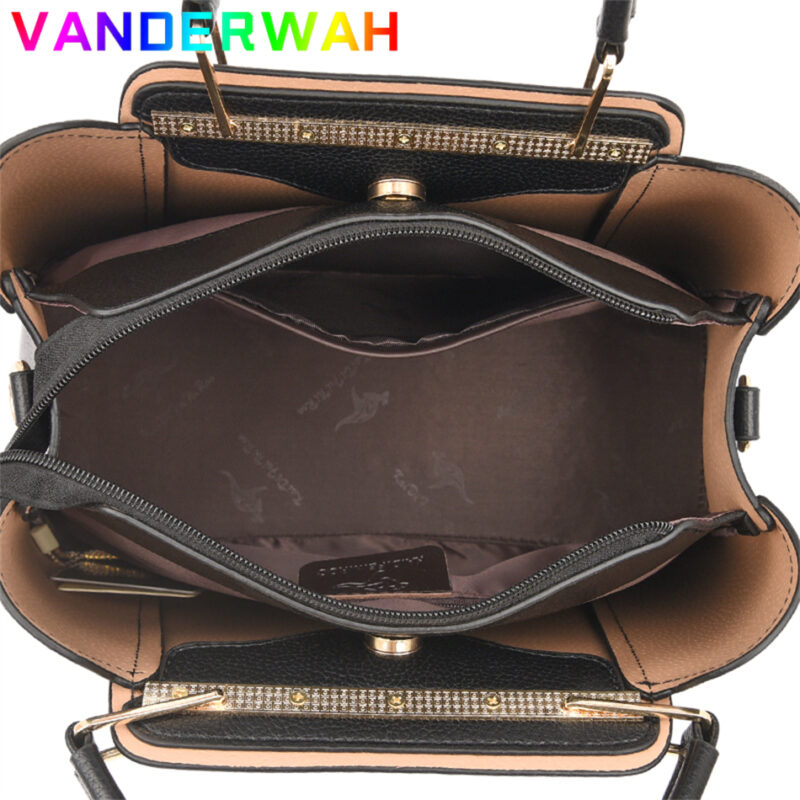 Soft Leather Luxury Handbags Women Bags Designer 3 Layers Shoulder Crossbody Sac Ladies Large Capacity Shopping 4