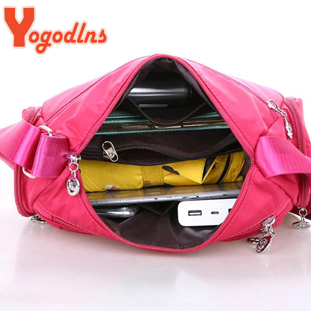 Yogodlns Oxford Waterproof Shoulder Bag Women Casual Crossbody Bag Multifunction Shopping Handbag Large Capacity Messenger Bag 5