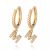 1 Pair Fashion Cute Initial A-z Letter Earrings Mirco Crystal Gold Small Hoop Earings For Women alphabet Fashion Jewellery 2020