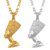 Anniyo Egyptian Queen Nefertiti Pendant Necklaces Women Men Jewelry Silver Color/Gold Color Wholesale Jewellery African #163506