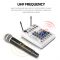 DebraAudio DJ Console Mixer Soundcard with 2channel UHF wireless microphone for Home PC Studio Recording DJ Network Live Karaoke