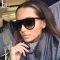 Kim Kardashian sunglasses women vintage retro flat top Shadow oversized square sunglasses luxury brand large shades sun glasses