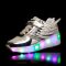 New Pink Gold Cheap Child Fashion Girls Boys LED Light Roller Skate Shoes For Children Kids Sneakers With Wheels One wheels