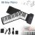 Portable 88 Keys USB MIDI Roll Up Piano Electronic Piano Silicone Flexible Keyboard Organ Built-in Speaker with Sustain Pedal