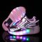 RISRICH Kids LED light roller shoes for boys girl luminous light up skate sneakers with on wheels kids roller skates wings shoes