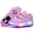 Two Wheels Luminous Sneakers Black Pink Led Light Roller Skate Shoes Children Kids Led Shoes Boys Girls Shoes Light Up Unisex